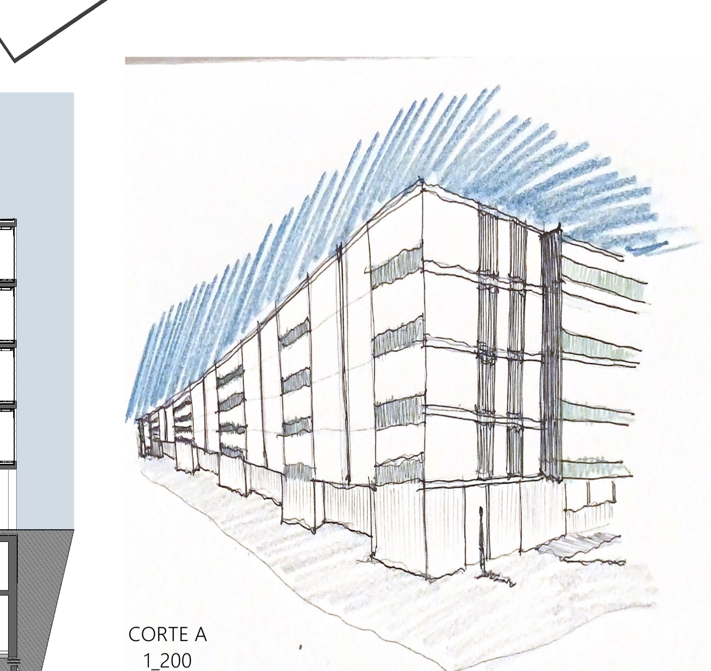 Joana's hand sketch of the block