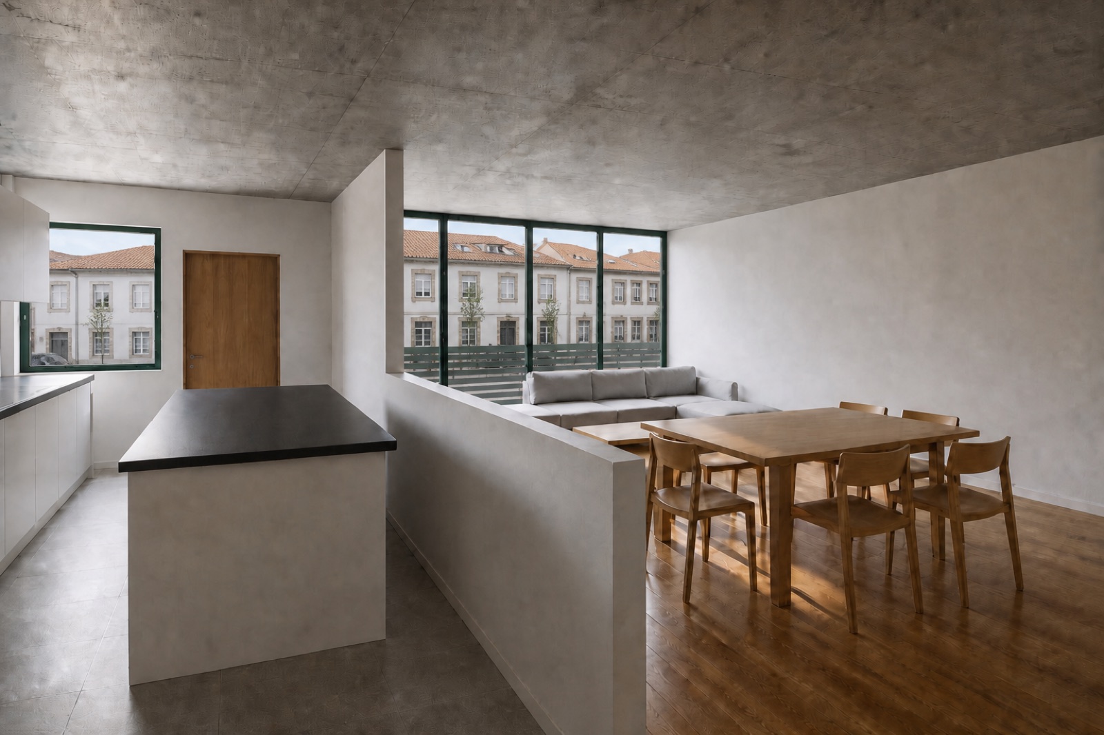 Interior render — living room